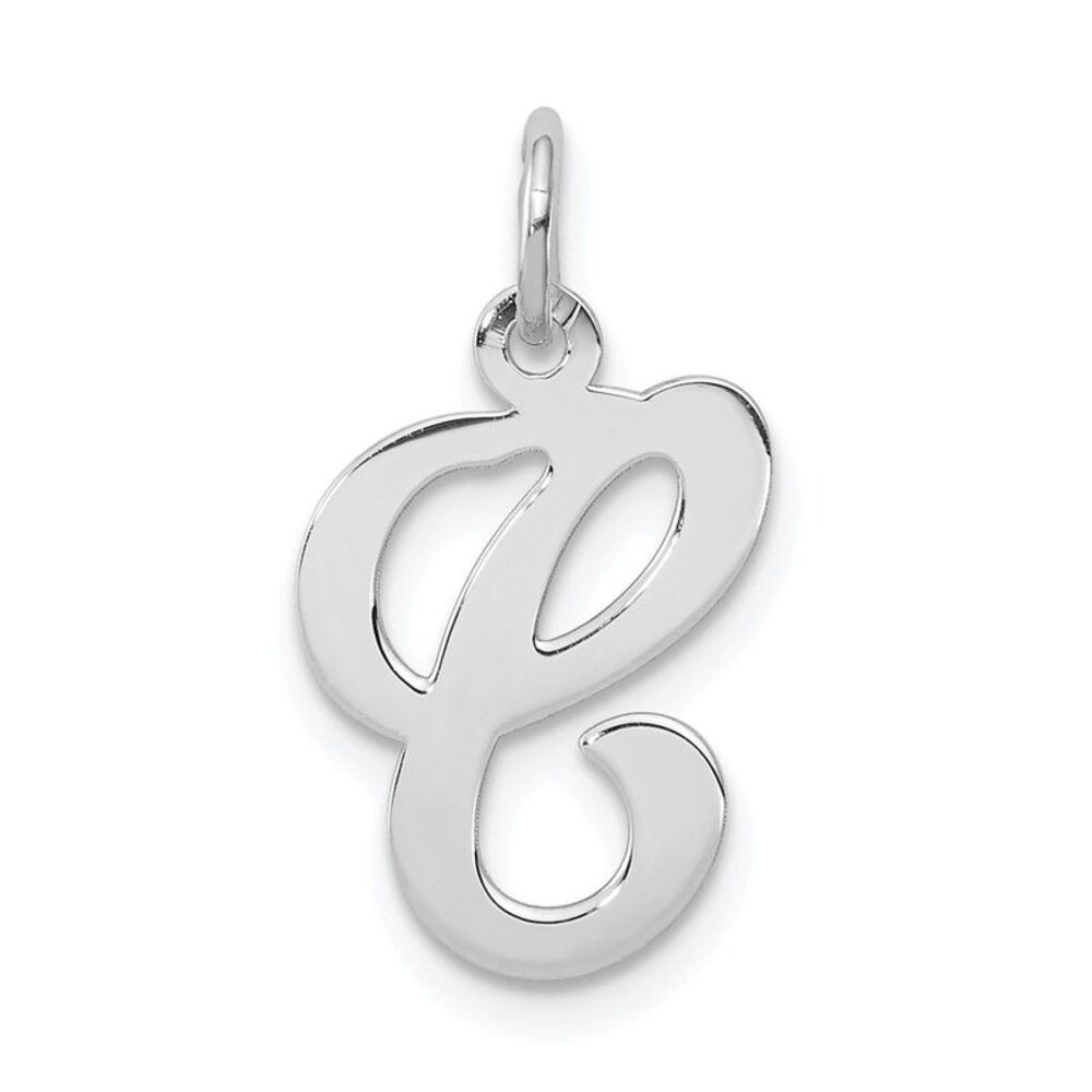 Sterling Silver, Sophia Collection, Small Script Initial C Pendant